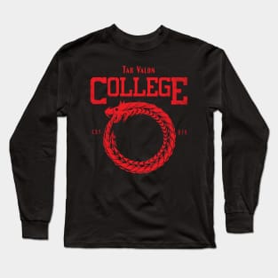 Tar Valon College Red Ajah Slogan and Symbol Dragon Long Sleeve T-Shirt